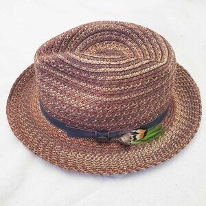 Goorin Bros. Mens Sisal Straw Fedora Hat Small
